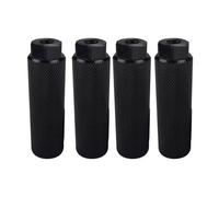 Gettimore Lot de 4 repose-pieds en alliage d'aluminium pour vélo - Design cylindrique antidérapant avec bandes gravées pour vélos de route et de piste - Vis de montage de 10 mm