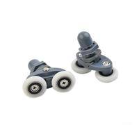 Gettimore Lot de 4 roulettes de porte de douche à double fond 19/23/25/27 mm de diamètre pour cabine de douche en verre, compatibles avec trou de 10 à 14 mm, épaisseur de verre de 4 à 6 mm