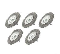 Gettimore Lot de 5 brosses métalliques de 7,6 cm pour perceuse, brosse métallique en acier au carbone de 75 mm pour enlever la rouille, la peinture et les bavures sur métal et bois