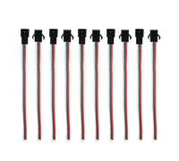 Gettimore Lot de 5 paires de connecteurs JST Sfor M 2/3/5 broches pour fil mâle vers femelle pour barre lumineuse LED avec câble, cuivre étamé 22 AWG, isolation PVC, longueur 100 mm, compatible avec
