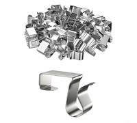 Gettimore Lot de 50 clips de gouttière pour lampes d'extérieur en acier galvanisé pour décoration de Noël, stalactites, lumières LED sur gouttières (1,85 cm - 50 pièces)