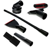 Gettimore Lot de 6 accessoires de nettoyage pour aspirateur de 35 mm avec outil d'aspiration de canapé, brosse ronde, suceur plat et adaptateur pour enlever la poussière sur les claviers