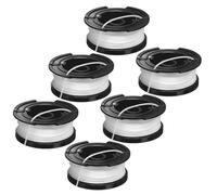 Gettimore Lot de 6 bobines de fil de rechange pour débroussailleuse Black & Decker A6481, ST4525, ST6600, ST7200, ST7000, ST7500, ST7700, ST7701, STC1820, STC1820PC