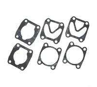 Gettimore Lot de 6 joints de plaque de soupape de compresseur d'air en plastique noir - Pièces de rechange pour base de culasse - 48 x 62 mm - Espacement des trous