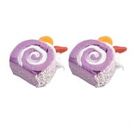 Gettimore Lot de 6 modèles de gâteau artificiels en polyuréthane pour rouleau suisse, faux pain aux fruits pour vitrine, réfrigérateur, accessoires de photographie alimentaire, lot de 6