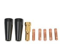 Gettimore Lot de 8 embouts de buse de soudage MIG pour soudeur Century FC90 K3493-1, pointes de contact en laiton de 0,9 mm avec couvercles de protection et tige de connexion
