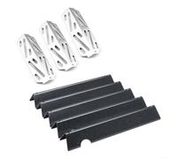 Gettimore Lot de 8 pièces de rechange en acier inoxydable pour Weber Genesis II pour Lx 300, barres aromatisantes et boucliers thermiques pour 66032 66040