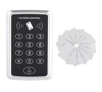 Gettimore Machine de contrôle d'accès avec balayage de carte et mot de passe, capacité de 1000 utilisateurs, fonctionnement autonome pour la maison, le bureau, l'hôtel, bouton de sonnette inclus