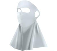Gettimore Masque solaire pour cyclisme en plein air - Couverture complète | Bloque 99 % des rayons UVA/UVB, tissu en soie glacée, séchage rapide, garde la peau fraîche, noir élégant ou gris