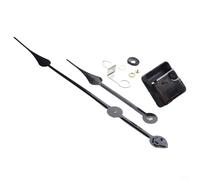 Gettimore Mécanisme d'horloge à quartz de rechange, kit de réparation d'horloge murale silencieuse à couple élevé avec aiguilles longues pour cadrans de 50 à 60 cm, tige de 18 mm (noir 2)