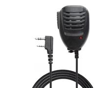 Gettimore Microphone à main avec bouton PTT pour Baofeng UV-82L, UV5R, BF-888S, KG-669, TK-270G, LT-2288, PX-777, VEV-3288S, FD-268A, interface audio 35 mm, microphone et haut-parleur intégrés,