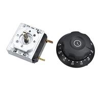 Gettimore Minuteur pour four à micro-ondes, cuiseur à riz électrique et cuiseur vapeur - 30/60/90/120 min avec cloche, 16 A 250 V en métal et plastique pour un design compact