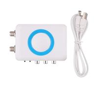 Gettimore Modulateur RF pour TV NTSC, démodulateur HD VHF avec sortie AV, canal CH3/CH4, alimentation 5 V DC, connecteurs RF de type F, blanc