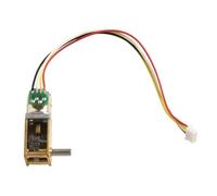 Gettimore Moteur pas à pas à vitesse réduite DC 5 V monophasé à quatre fils avec double boîte de vitesses en métal, diamètre 10 mm pour robots miniatures et meubles intelligents 1.7506944444444