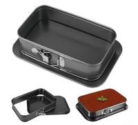 Gettimore Moule à gâteau rectangulaire avec fond amovible 33 x 23 x 7 cm en acier au carbone pour cheesecake Tiramisu Mousse Passe au lave-vaisselle