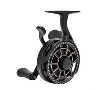 Gettimore Moulinet de pêche sur glace avec 3 + 1 roulements métalliques, engrenages en laiton et frein magnétique, pour bobine d'aluminium CNC, pêche en eau profonde, pêche d'hiver, gaucher/droitier