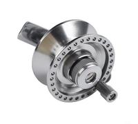 Gettimore Moulinet de pêche sur glace en alliage d'aluminium, roue de ligne de mouche en métal avec frein et clic réglables, moulinet de pêche d'hiver pour droitier par temps froid