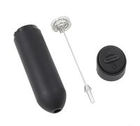 Gettimore Mousseur à lait électrique pour café, latte, cappuccino - Fouet en acier inoxydable, 19 000 tr/min, mousse de 30 secondes, batteur à œufs et mélangeur de poudre de protéine, noir