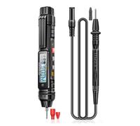 Gettimore Multimètre numérique intelligent 4000 points avec détection NCV, testeur de stylo à portée automatique pour résistance à la tension AC/DC, identification du point de rupture, noir A3005