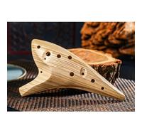 Gettimore Ocarina Alto Do en résine 12 trous avec cordon tour de cou et sac de transport pour débutants Marron clair