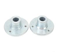 Gettimore Paire de roues arrière 17 mm 17T 3 goujons pour arbres de moyeu pour pneus de vélo Go Kart 5"
