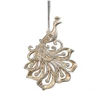 Gettimore Pendentif de Noël doré en plastique, décoration festive avec style élégant pour arbre et intérieur à suspendre avec rennes et anges (B)