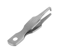 Gettimore Pince à épiler pour ligne de pêche en acier inoxydable pour leurre pour ouverture d'anneau et sertissage fendu, pince de 6 cm avec trou de suspension, légère et portable