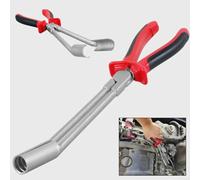 Gettimore Pince de retrait de fil High Spark pour réparation automobile, outil de serrage de câble cylindrique en acier au carbone avec poignée en caoutchouc pour une extraction facile du tuyau et de