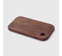 Gettimore Planche à découper en bois pour camping, pique-nique, barbecue, cuisine, planche à découper en noyer naturel avec trou de suspension, bords arrondis, légère et portable, S (15,5 x 8,5 x 1 cm