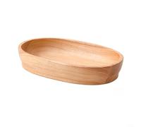 Gettimore Plateau de service ovale en bois en forme de bateau - Assiettes à dîner - Bol de vaisselle - Bol à collations, fruits, sushis, cuisine, salle à manger, décoration de fête - 27 x 18 cm (E)