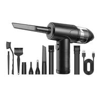 Gettimore Plumeau électrique avec moteur 100000 tr/min, lumière LED, rechargeable 6000 mAh, 3 modes de flux d'air, kit de nettoyage multi-buses pour électronique, maison, voiture