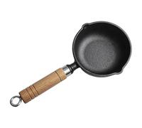 Gettimore Poêle à frire portable en fonte 13 cm, non revêtue, convient pour induction, cuisinière, barbecue, camping et voyage