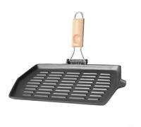 Gettimore Poêle à steak en acier moulé sous pression avec surface antiadhésive et poignée pliable pour la cuisine intérieure 21 x 35 cm
