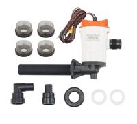 Gettimore Pompe de vivier coudée 12 V CC avec filtre en acier inoxydable 304 pour pêche en bateau et yacht, design à 90 degrés pour installation sur le côté de la coque, moteur refroidi à l'eau 4,0 A