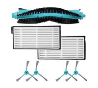 Gettimore Pour Cecotec Conga 5090 5490 5690 6090 6490 7090 Robot Aspirateur Brosse Latérale et Kit de Filtre, Nylon Durable Plastique Filtre Papier Accessoires Set pour Sol et Moquette C Efficace