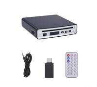 Gettimore Pour lecteur CD externe compact de voiture USB AUX pour émetteur FM Charge de fente ABS Noir