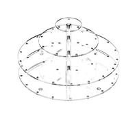 Gettimore Présentoir à gâteaux 3 étages en acrylique pour 30 sucettes, présentoir à bonbons rond transparent pour mariage et fête d'anniversaire