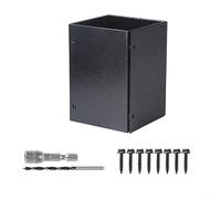 Gettimore Protection de base de poteau réglable en acier inoxydable pour poteaux en bois de 8,4 à 15,2 cm de diamètre, étanche, pour clôtures, boîtes aux lettres, balançoires (A)