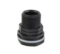Gettimore Raccord à bride filetée en polypropylène avec joint EPDM pour réservoir, tonneau de pluie ou récipient, filetage extérieur 3/4", 1", 2"