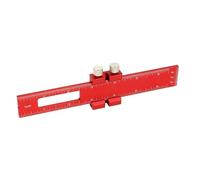 Gettimore Règle de marquage multifonction en alliage d'aluminium pour le travail du bois 15,2 cm avec curseur réglable pour la menuiserie précise et les projets de bricolage - Rouge rouge