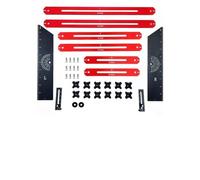 Gettimore Règle d'escalier réglable en aluminium avec rapporteur de 0° à 180° pour outil de mesure de précision, longueur extensible de 20,3 cm à 152,4 cm, alliage aéronautique haute résistance, rouge