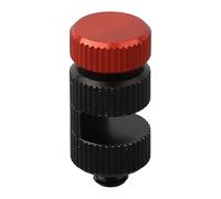 Gettimore Règle triangulaire en alliage d'aluminium pour le travail du bois 26,5 x 13 x 13 mm, hauteur de base de 10 mm, noir et rouge, 1 pièce