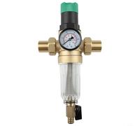 Gettimore Régulateur de pression de filtre de tuyau de 2,5 x 1,9 cm, régulateur de pression d'air domestique pour le nettoyage de l'approvisionnement en eau soupape de sécurité