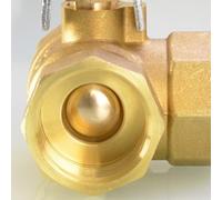 Gettimore Robinet à boisseau sphérique 3 voies DN20 T-Port en laiton 3/4" BSP filetage femelle pour air, eau, huile, gaz