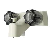 Gettimore Robinet de baignoire et de douche compact pour camping-car avec double poignée, débit de 2,2 GPM, installation à 2 trous pour camping-cars, remorques