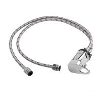 Gettimore Robinet mitigeur de douche avec queue en acier inoxydable de 800 mm pour camping-cars, construction en laiton effet chromé avec levier unique