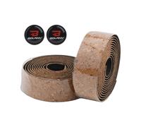 Gettimore Ruban de guidon antidérapant en polyuréthane + grain de bois pour vélos de route, marron clair, absorbant les chocs et évacuant la transpiration, 53,8 g, 1 pièce
