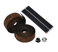 Gettimore Ruban EVA de qualité supérieure pour guidon de vélo de route 2150 mm x 30 mm x 3 mm, absorbant les chocs, antidérapant, respirant, noir/jaune/marron