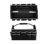 Gettimore Sac à outils robuste en tissu Oxford 1680D avec ouverture sur le dessus, plusieurs poches, poignée rembourrée en mousse pour organiser les outils électriques de plomberie automobile