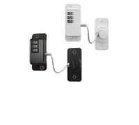 Gettimore Serrure à combinaison de sécurité pour fenêtres, armoires et tiroirs de réfrigérateur avec clé et mot de passe, sécurité enfant, noir ou blanc